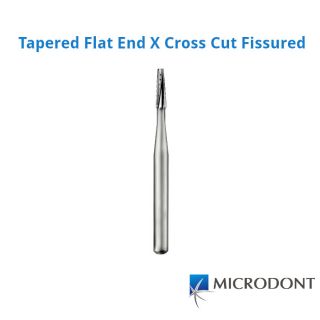 Carbide Bur Tapered Flat End X Cross Cut Fissured - Microdont