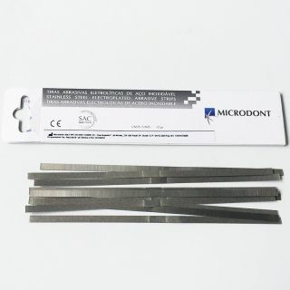 Stainless Steel Electroplated Abrasive Strips 12pc - Microdont