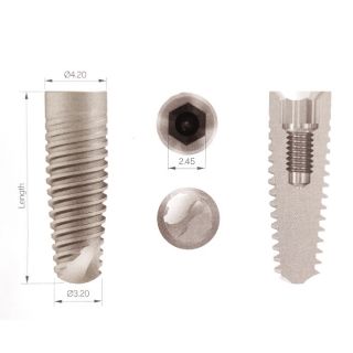 Implant Lance Series Dia.4.20mm Standard Platform Internal Hexagonal 1Pc - MIS