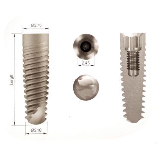  Implant Lance Series Dia.3.75mm Standard Platform Internal Hexagonal 1Pc - MIS