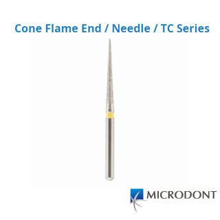 Diamond Bur Cone Flame End / Needle / TC Series - Microdont